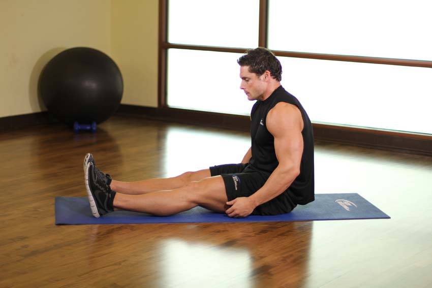 Upper Back-Leg Grab — starting position, working the hamstrings