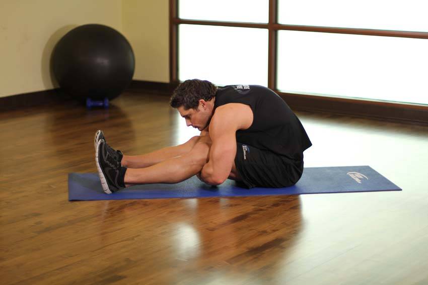 Upper Back-Leg Grab — end position, working the hamstrings