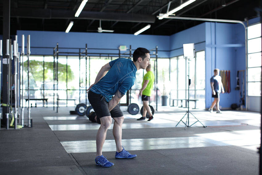 Vertical Swing — starting position, working the hamstrings