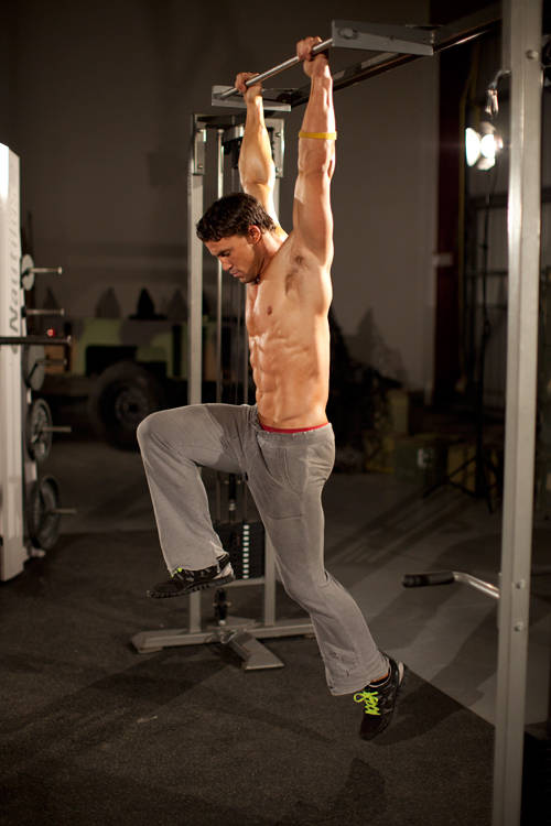 Wind Sprints — starting position, working the abs