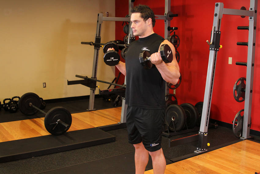Zottman Curl — end position, working the biceps