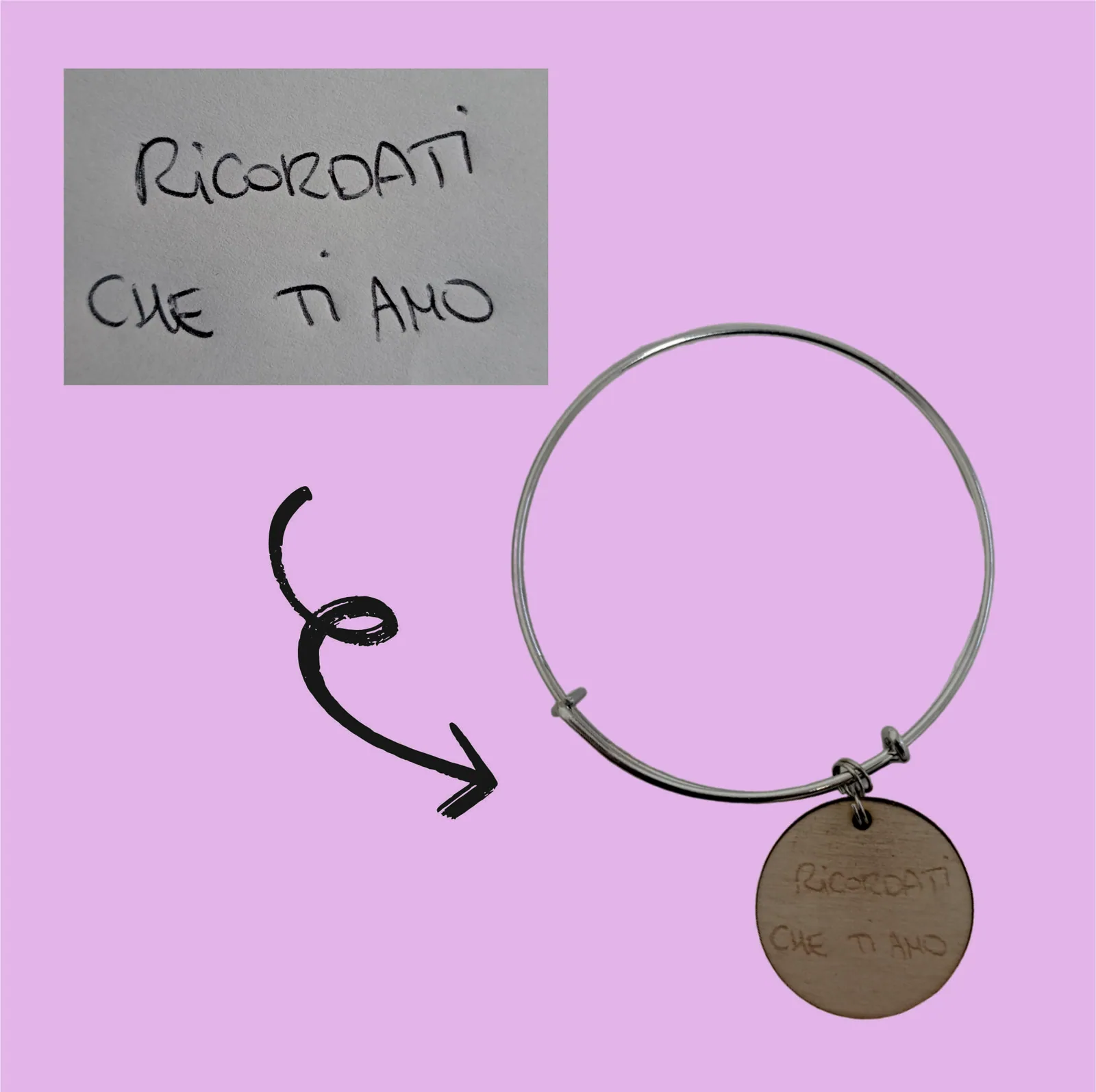 Il bracciale con la medaglietta