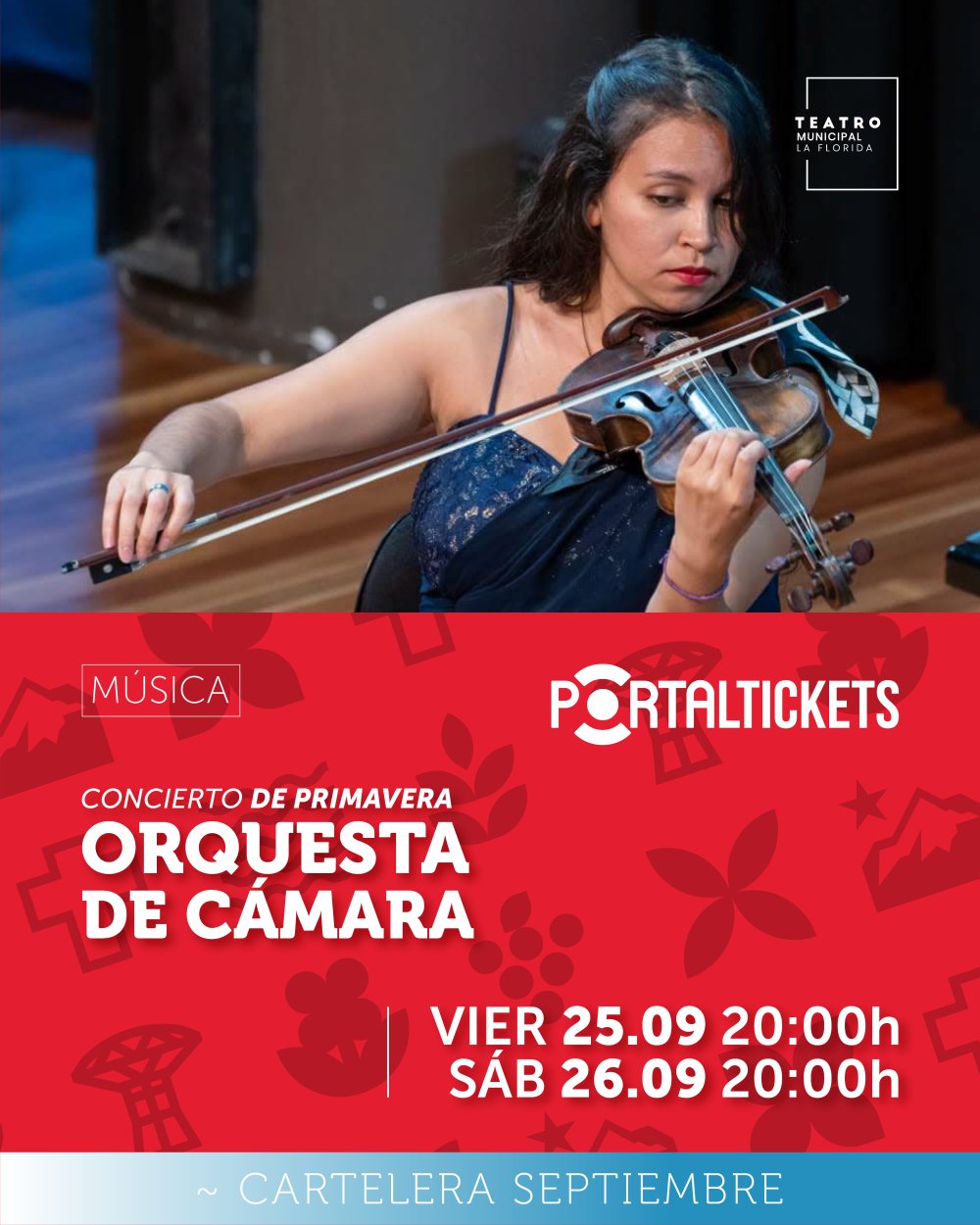 CONCIERTO DE PRIMAVERA ORQUESTA DE CÁMARA - 25 DE SEPTIEMBRE EN TEATRO MUNICIPAL DE LA FLORIDA