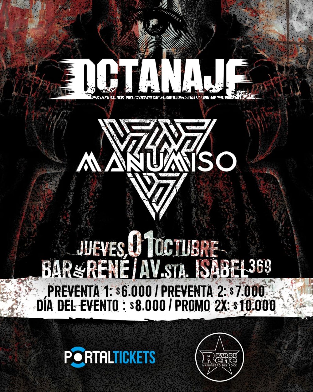OCTANAJE + MANUMISO JUNTOS POR PRIMERA VEZ EN BAR DE RENÉ