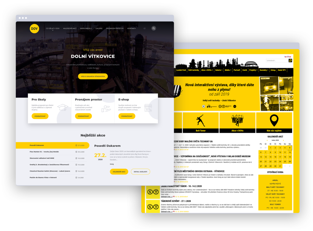 New and original website of Dolní Vítkovice