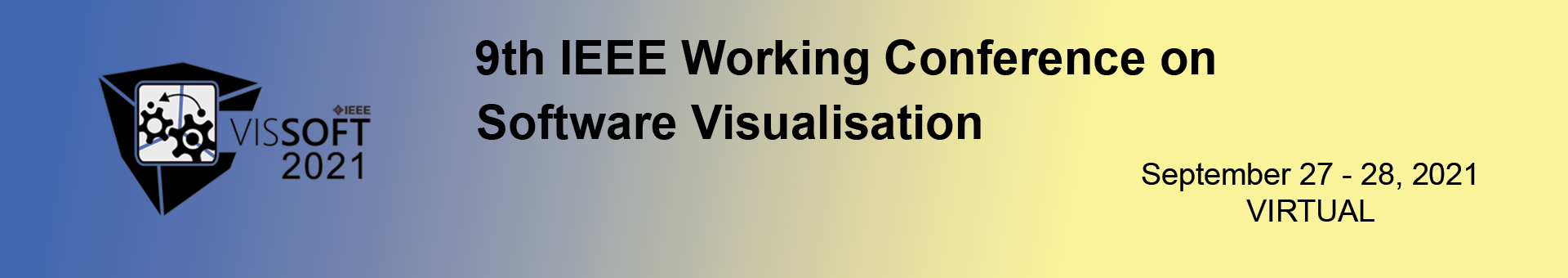 The banner to welcome you to IEEE Working Conference on Software Visualization (VISSOFT 2021)