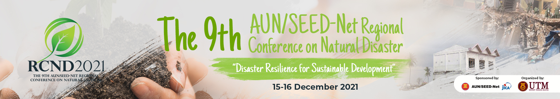 The banner to welcome you to The 9th AUN/SEED-Net Regional Conference on Natural Disaster