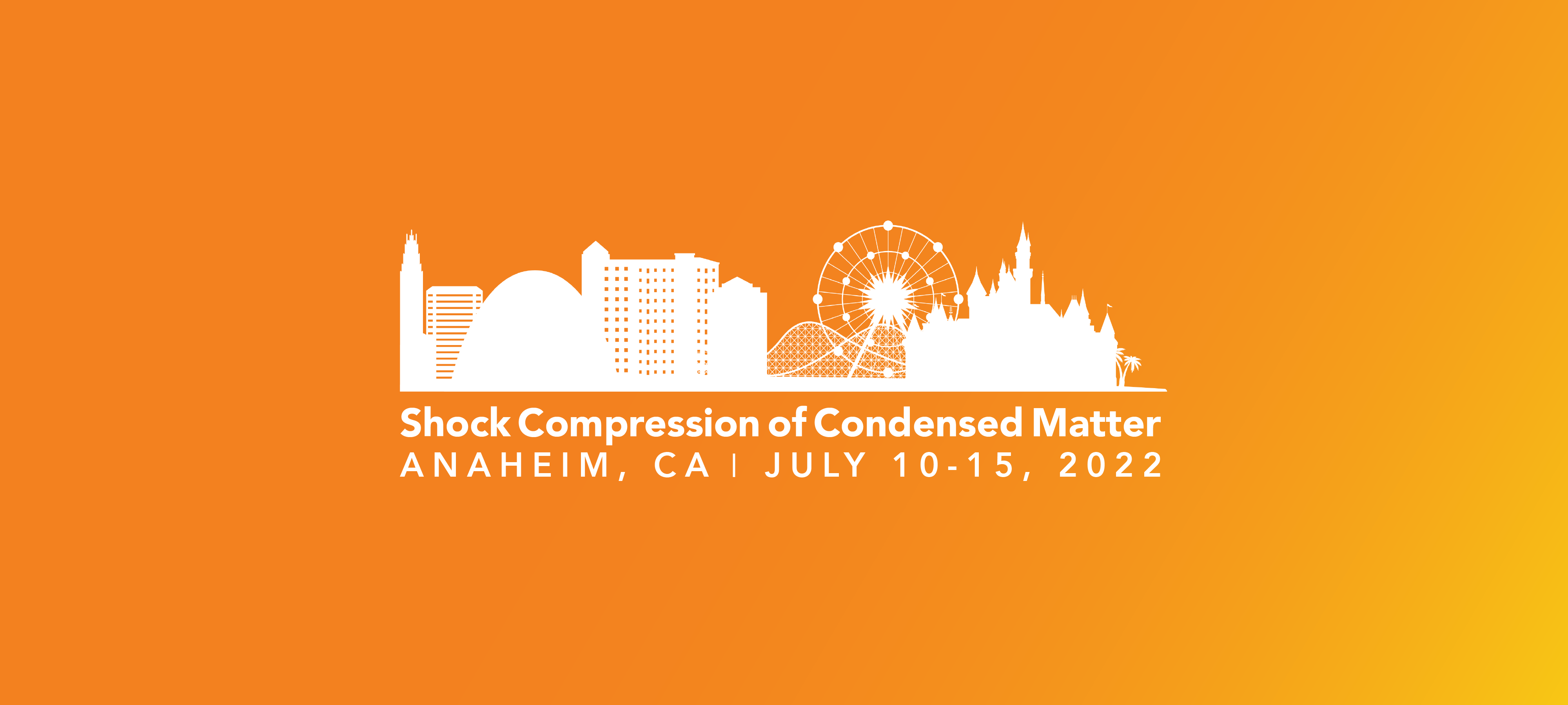 The banner to welcome you to 22nd Biennial Conference of the APS Topical Group on Shock Compression of Condensed Matter (SHOCK22)