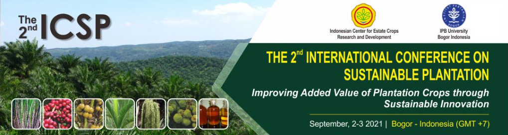 The banner to welcome you to The 2nd International Conference on Sustainable Plantation