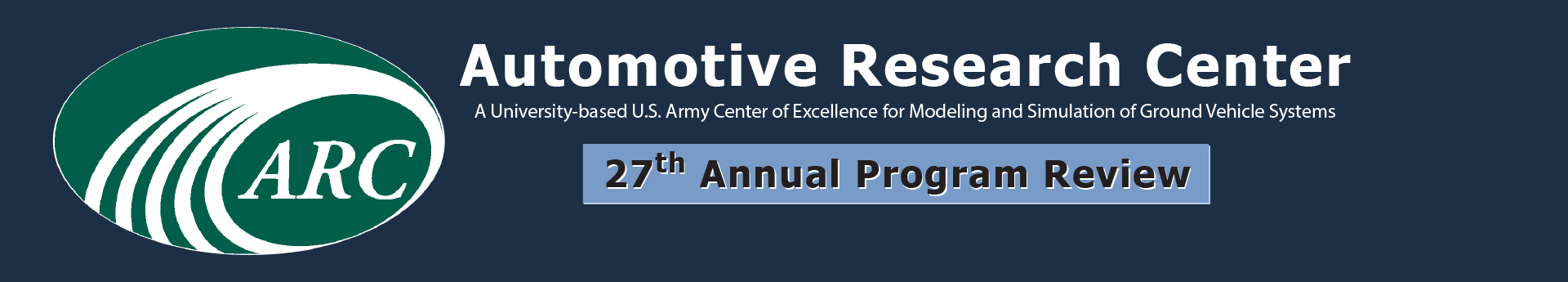 The banner to welcome you to Automotive Research Center (ARC)