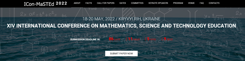 The banner to welcome you to XIV International Conference on Mathematics, Science and Technology Education