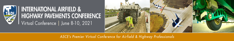 The banner to welcome you to International Airfield and Highway Pavements Conference 2021