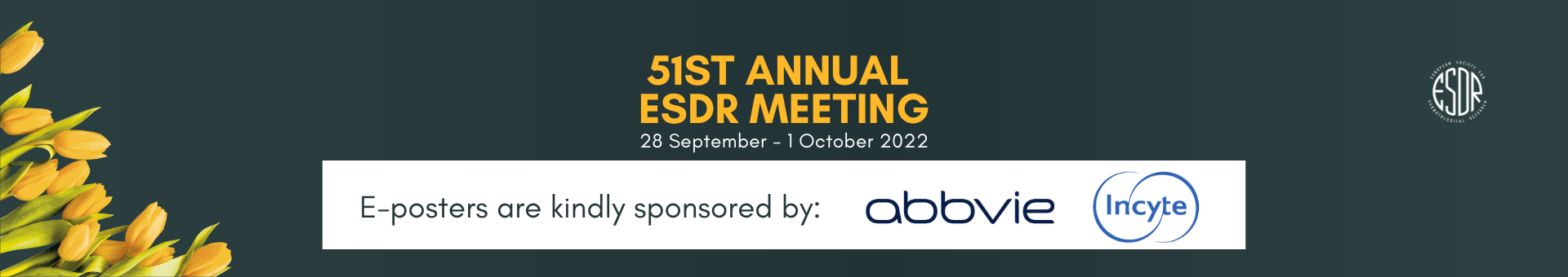 The banner to welcome you to 51st Annual ESDR Meeting 