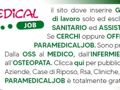 Paramedicaljob lavoro solo in ambito medico sanitario assistenziale