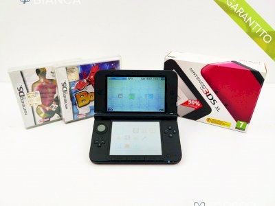 Nintendo 3DS XL Rosso Nero con Scatola e 2 giochi Musicali - USATO