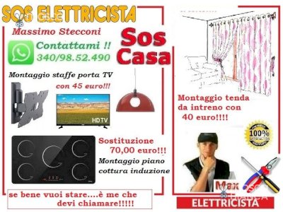 Montaggio lampadario Tiburtina Prenestina 23 euro 