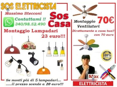 Montaggio lampadario e piano cottura induzione 