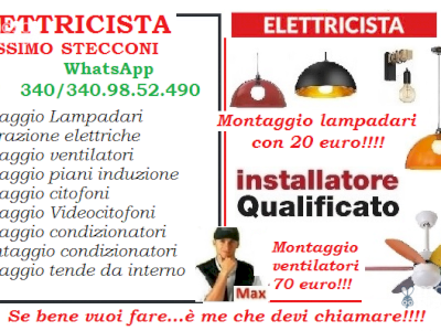 Lampadario installazione Roma 23 euro 