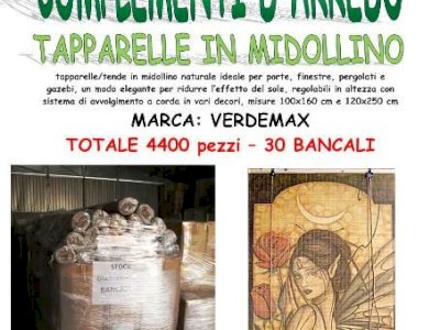 Vendita fallimentare complementi d’arredo tende in midollino 4400pz