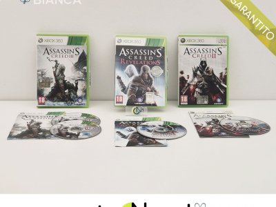 Lotto 3 Giochi Microsoft XBOX360 ** ASSASSIN'S CREED ** II - III - Revelation