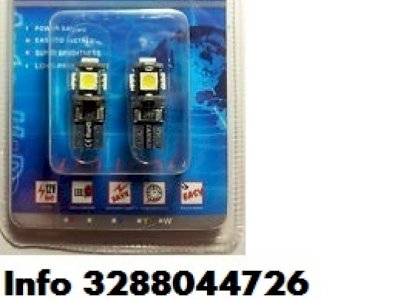 Coppia luci di posizione a 5 led vw golf 6 t10 w5w canbus