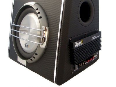 Subwoofer auto amplificato 2400 watt max cono flat piatto