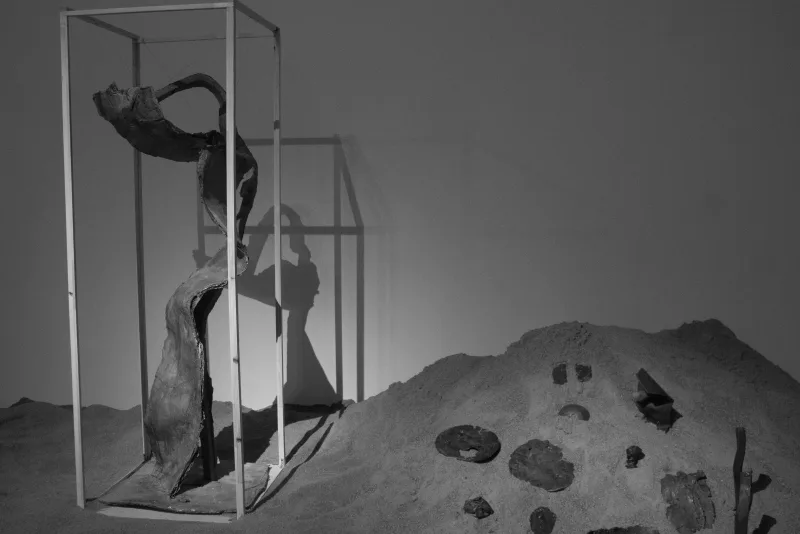 Андрей Красулин «Практика, процесс, срез». Вид экспозиции. ММОМА на Гоголевском, 2021. Предоставлено автором текста.