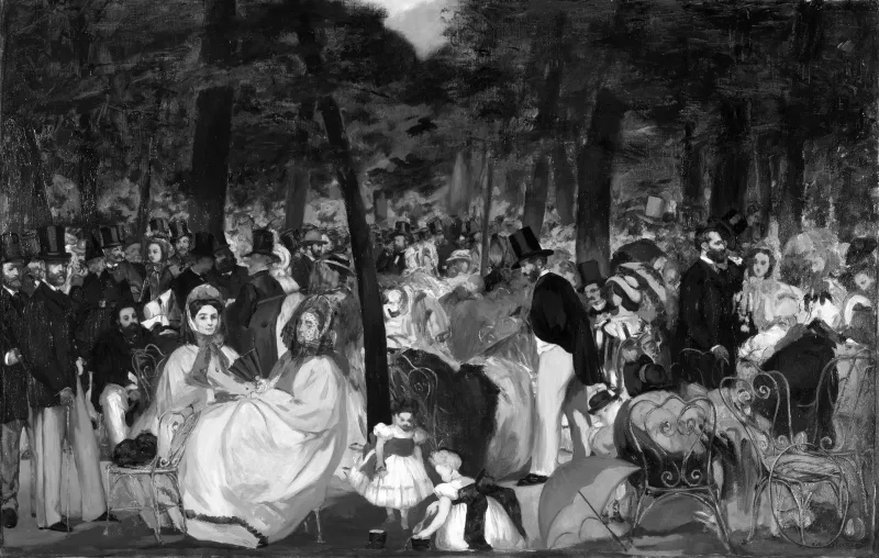 Эдуард Мане «Музыка в Тюильри», 1862.