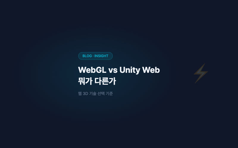 WebGL vs Unity Web, 뭐가 다른가