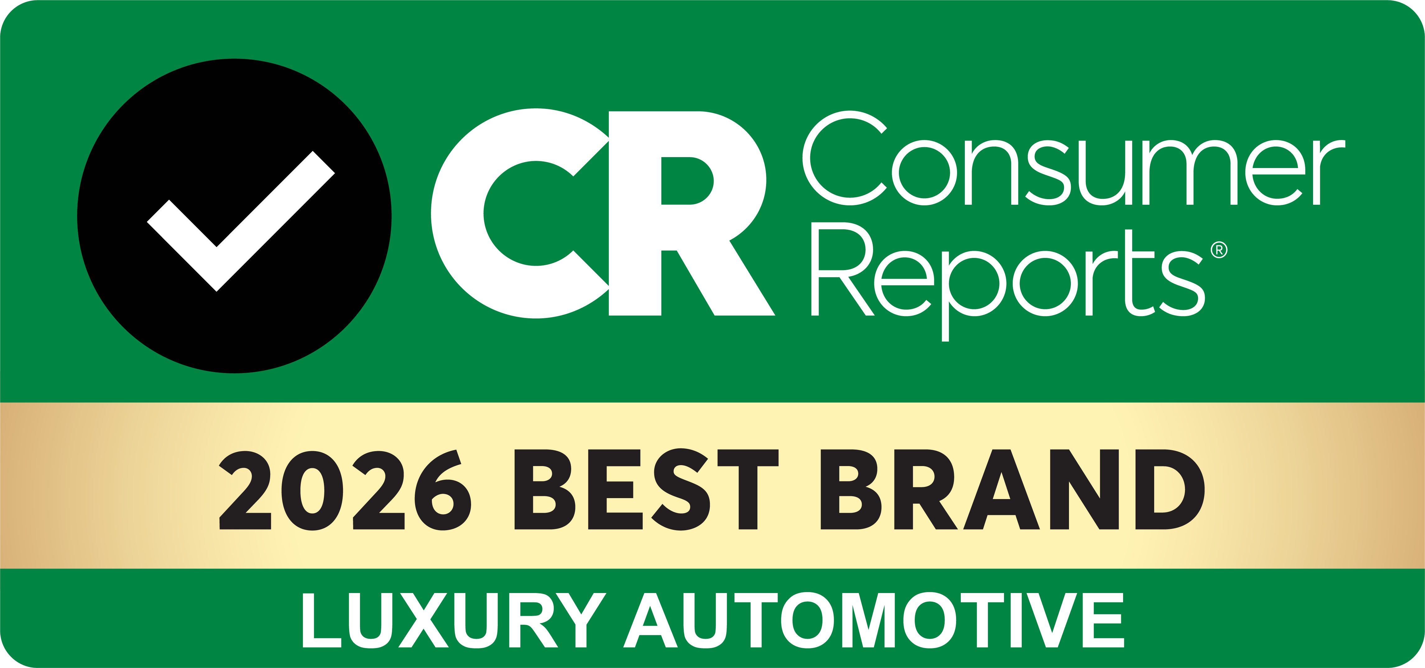 Consumer Reports 2026 Best Brand – Luxury Automotive