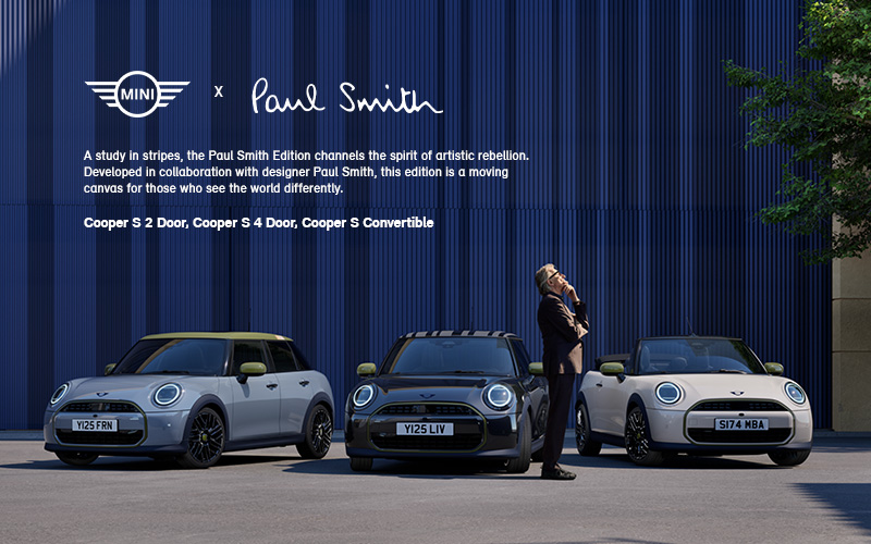 Man standing with Cooper S 2 Door, Cooper S 4 Door, Cooper S Convertible