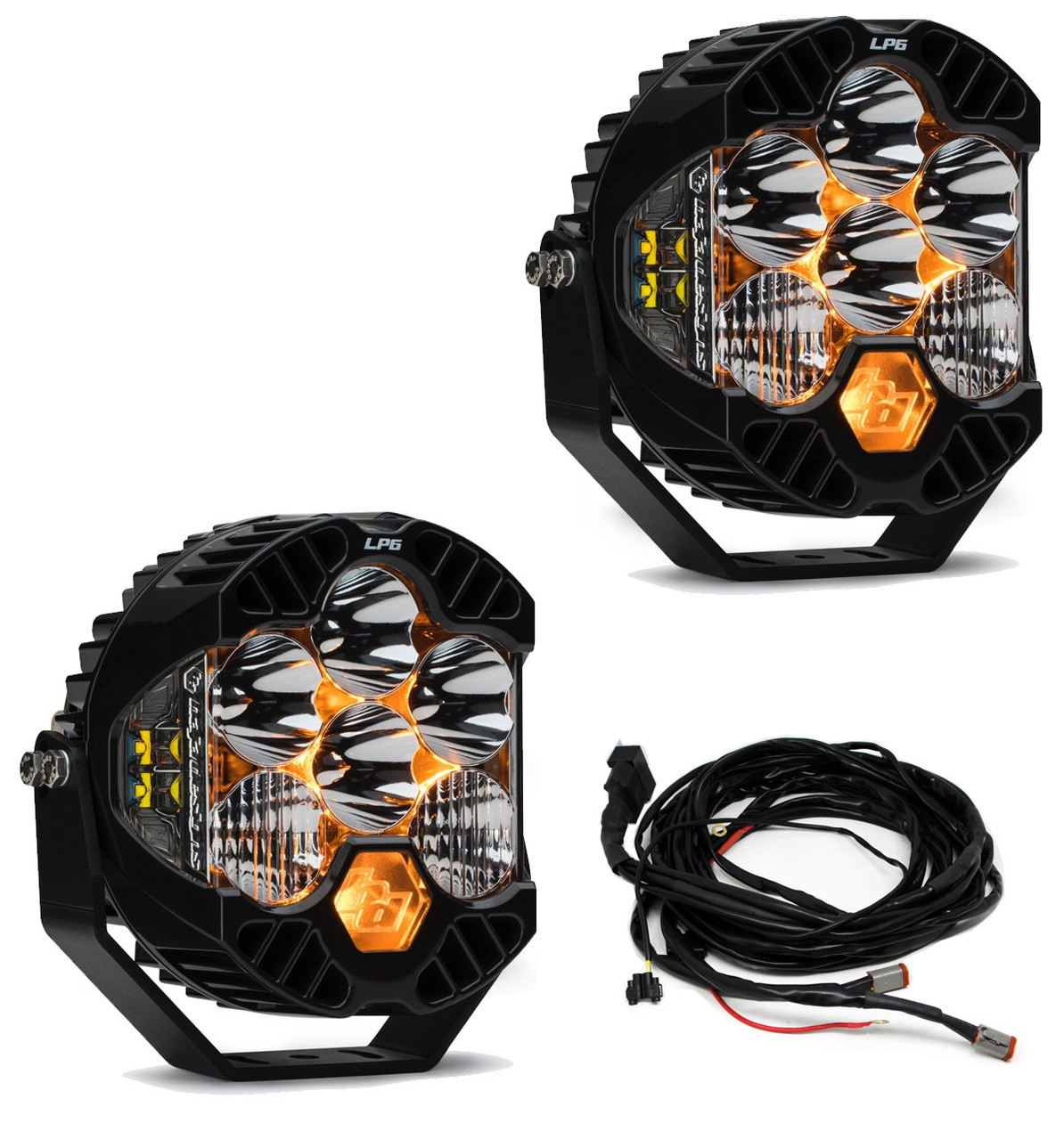 Baja Designs LP6 Bumper LED Light Kit for 2018+ Jeep JL/JT with OEM Steel Bumper - Toggle Switch