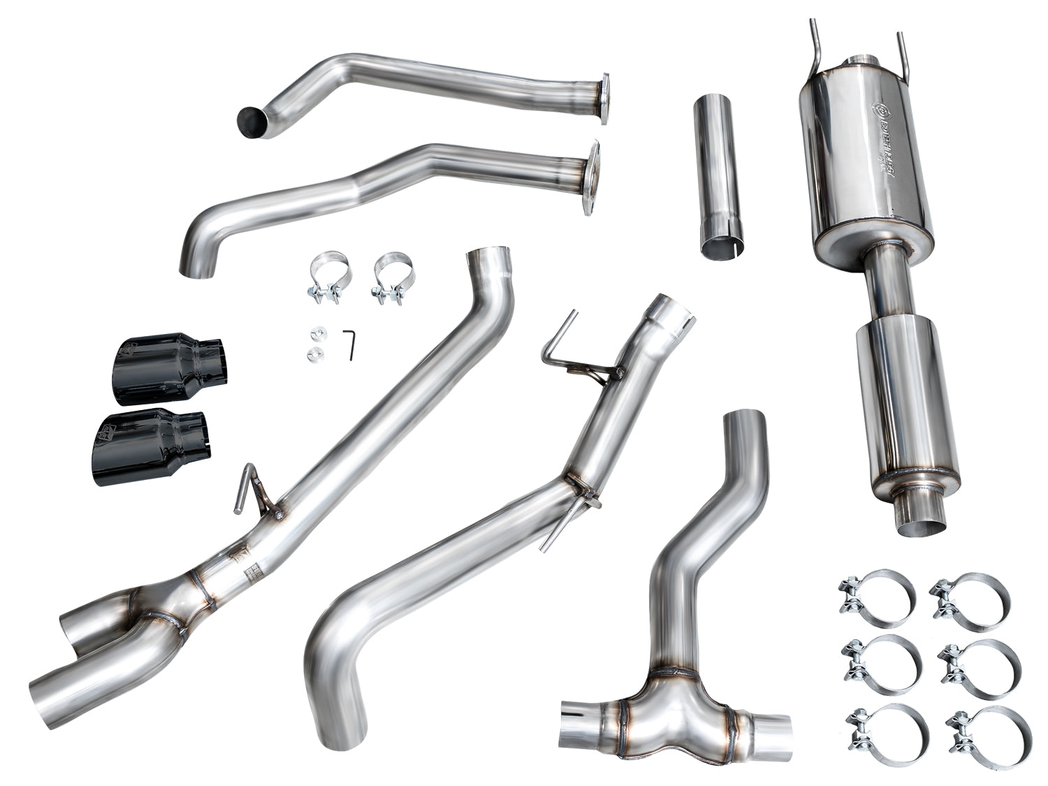 AWE Tuning 0FG Exhaust for 3rd Gen Toyota Tundra (2022+) - Dual Diamond Black Tips