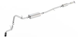 Borla S-Type Cat-Back 19-20 Chevrolet Silverado Side Exit Exhaust - Black Chrome Tip
