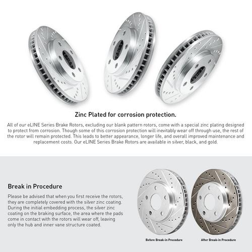 Full Kit PBR AXXIS Silver Drill/Slot Brake Rotors Deluxe Advanced Ceramic Pads