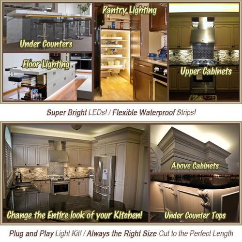 Kitchen Under Cabinet Lighting Super Bright Kit Led A7 Lamps