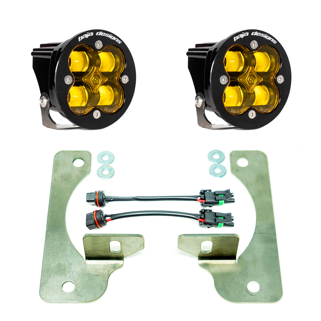 Baja Designs Squadron-R SAE - AMBER Fog Pocket Kit 18+ Wrangler JL Gladiator JT Rubicon