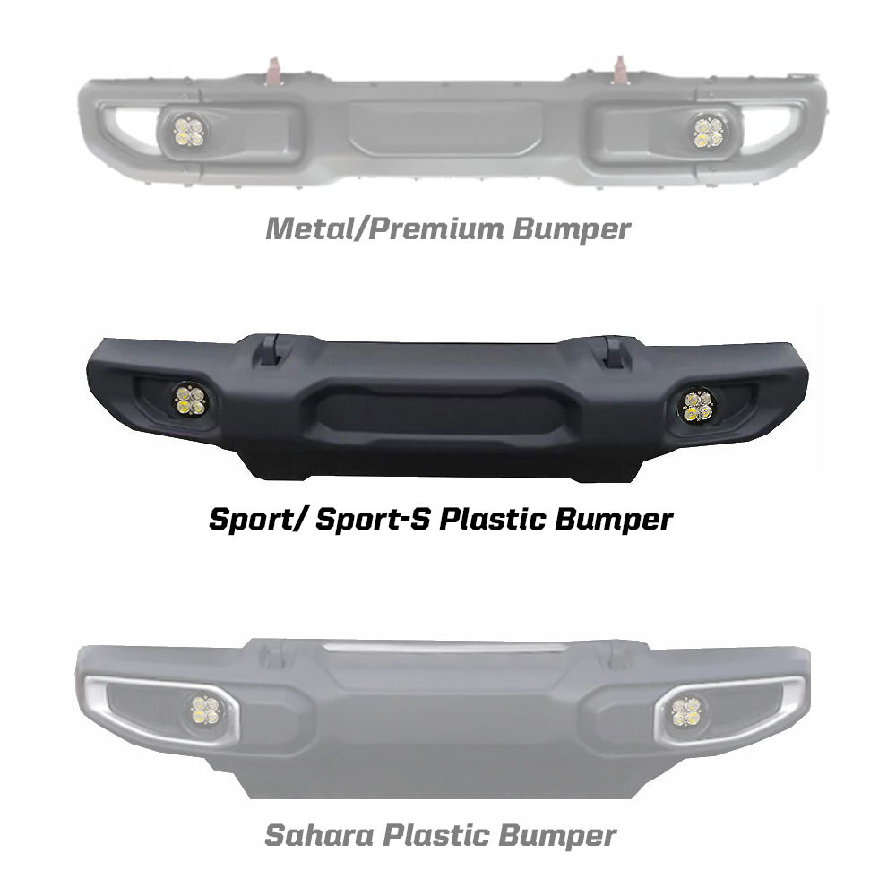 Baja Designs 2018 Wrangler JL Squadron Pro Series Fog Pocket Kit