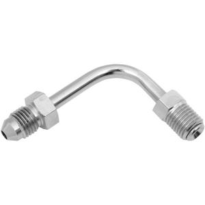 Russell R4282C Cycleflex Universal Brake Line Fitting - Tube, 3/8in 24  Inverted Flare - #3 Male/90 Degree Short