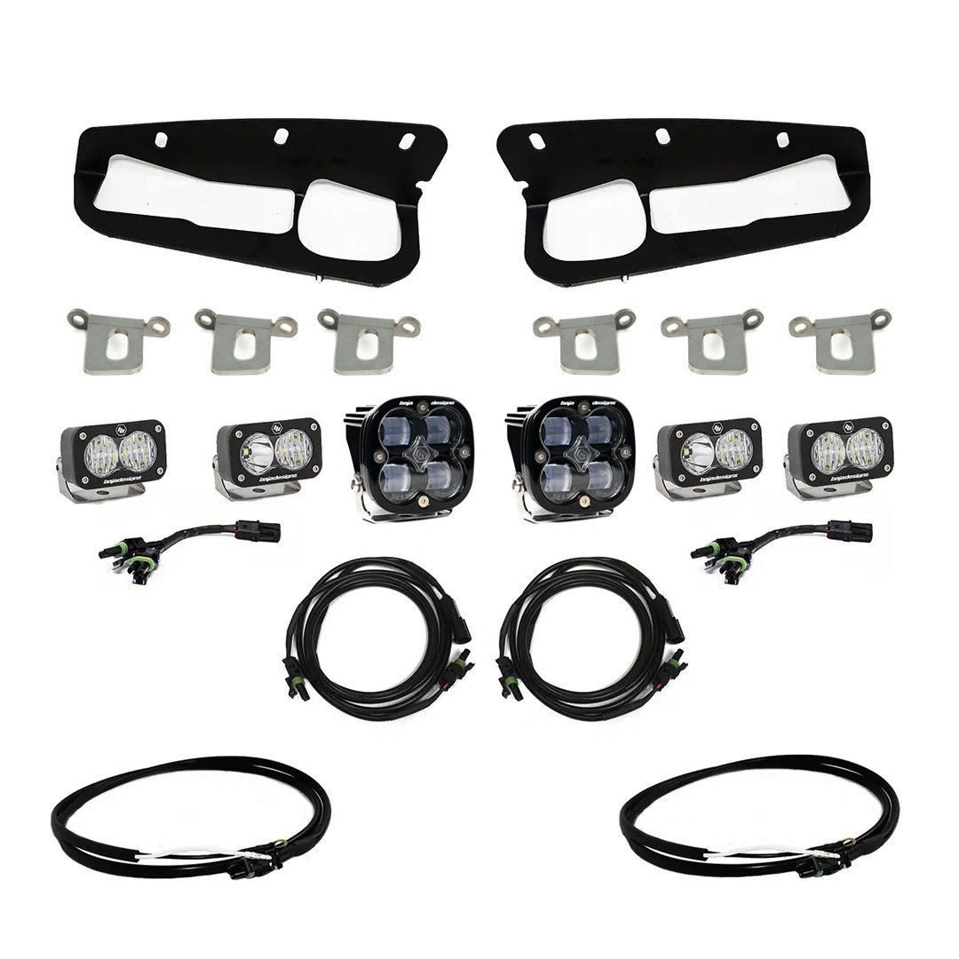 Baja Designs Clear SAE LED Fog Pocket Kit w/Upfitter Fits '21+ Ford Bronco