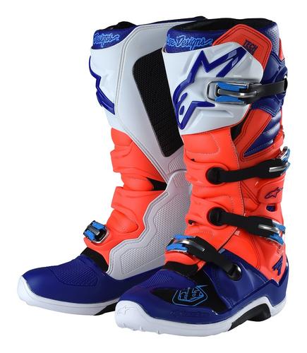 Troy Lee Designs Alpinestars Tech 7 Boots Flo Red Blue Adult Size 11 Sold By Lytle Racing Group Motoroso