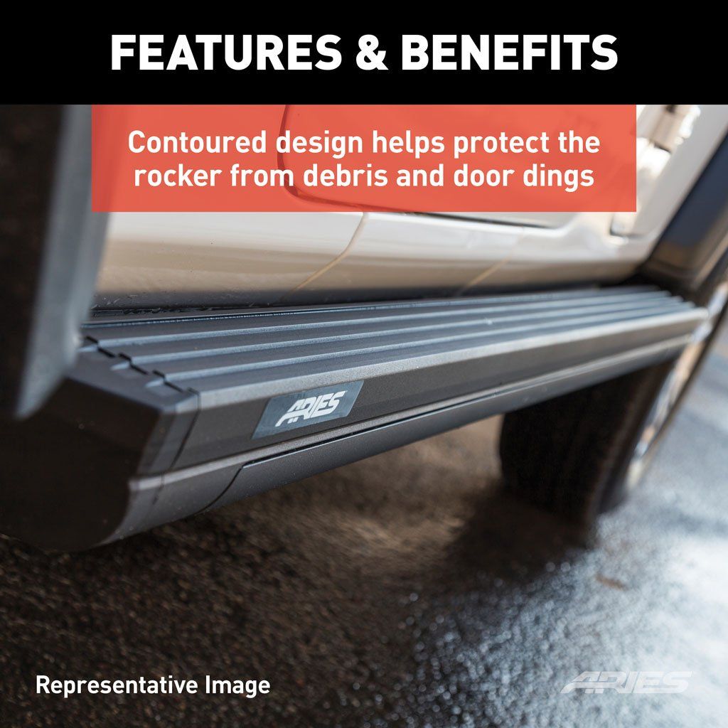 ARIES 3048923 ActionTrac 69.6" Powered Running Boards Fits 2021+ Ford Bronco 4-Door