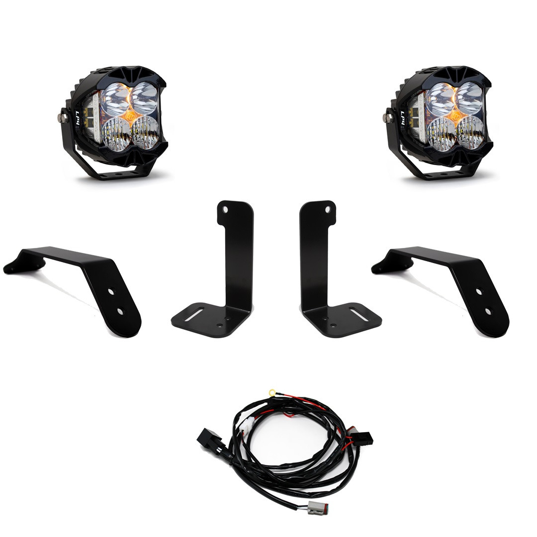 Baja Designs  Dual LP4 Bumper (Plastic) Mount Light Kit for 2018+ Jeep JL/JT - Upfitter Harness