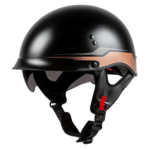 GMAX HH-65 Full Dressed Source Helmet Black/Copper / 2X-Large