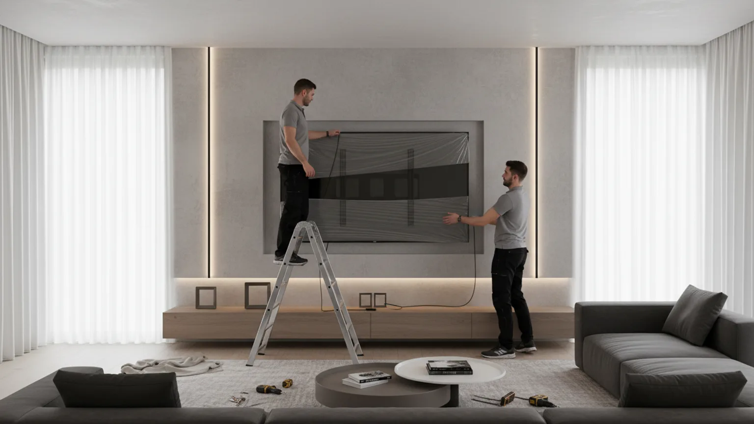 How to mount a 100-inch TV — specialist large TV guide — Mount TV