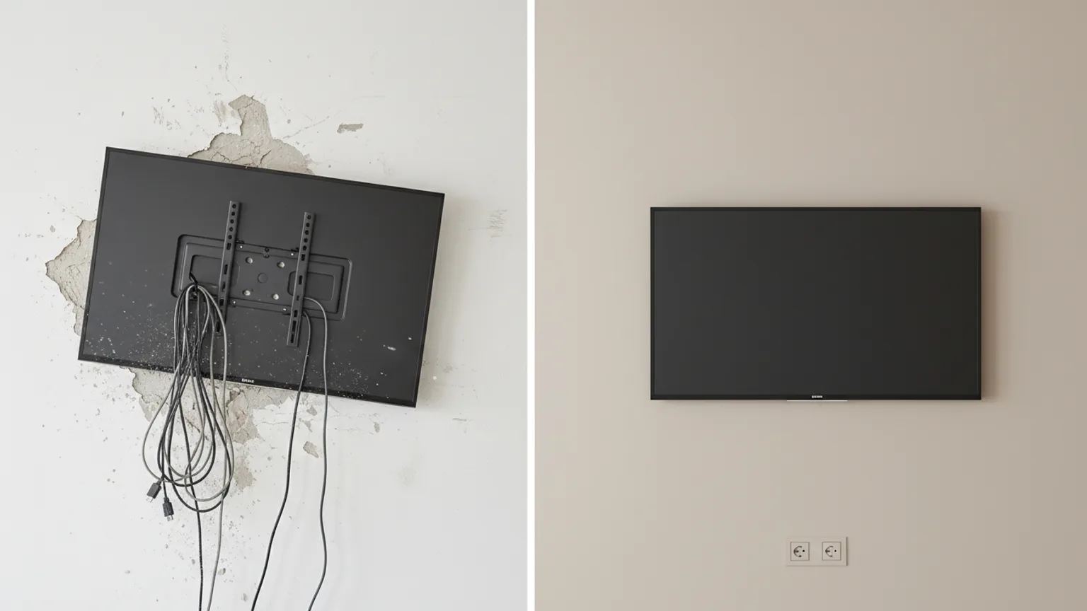 DIY versus professional TV wall mounting result comparison — Mount TV