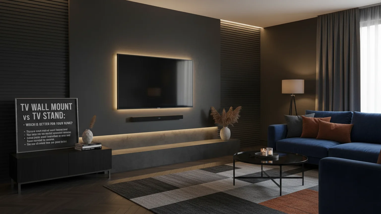 TV wall mount vs TV stand — which is better for your home? — Mount TV