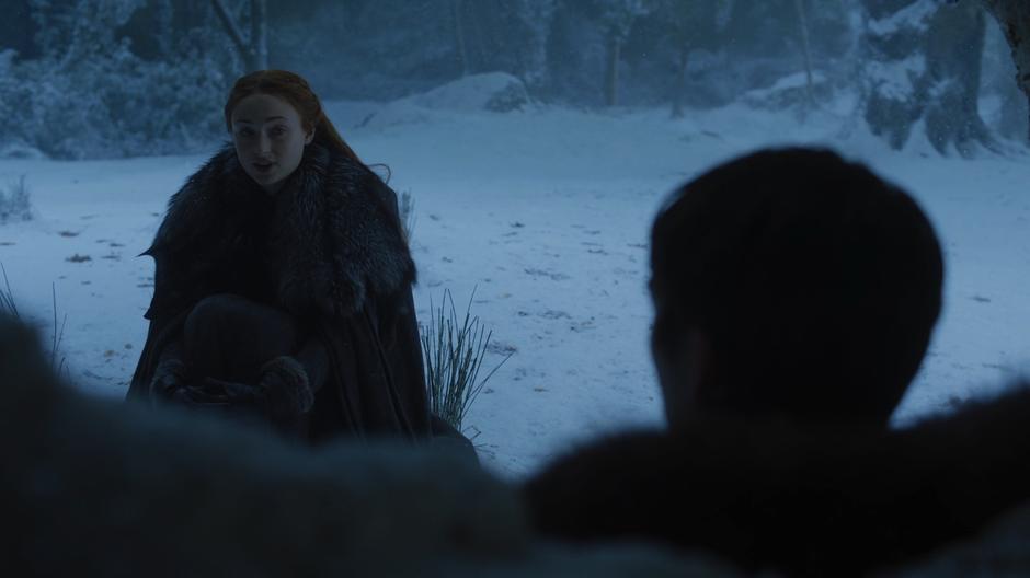 Sansa tells Bran that he is now the Lord of Winterfell.