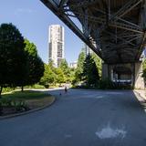 Photograph of Seaside Bicycle Route (under Burrard Bridge).