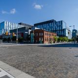 Photograph of Front Street East & Cherry Street.